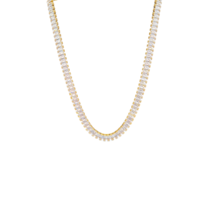 Κολιέ Tennis με Τετράγωνους Λευκούς Κρυστάλλους