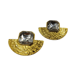 Πολυτελή Σκουλαρίκια με Χρυσό και Κρύσταλλο