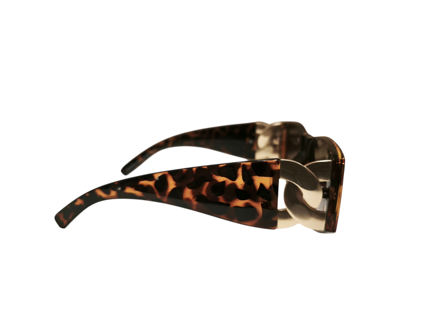 Γυαλιά Ηλίου Καφέ με Χρυσές Αλυσίδες - Image 2