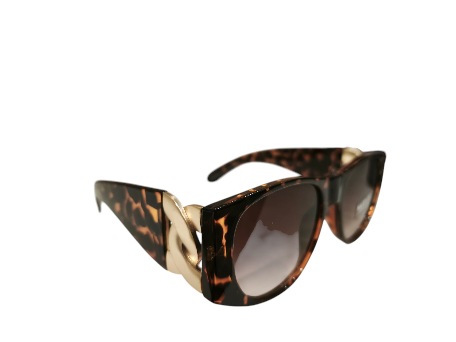 Γυαλιά Ηλίου Καφέ με Χρυσές Αλυσίδες - Image 3