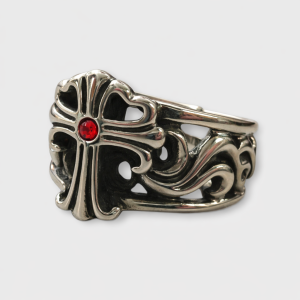 Δαχτυλίδι Gothic Cross Flame – Ανδρικό Ατσάλινο Δαχτυλίδι