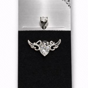 Piercing Αφαλού Silver Love Wings Heart