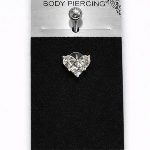 Piercing Αφαλού Heart Crystal