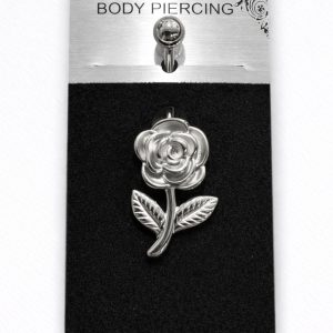 Piercing Αφαλού Rose Silver