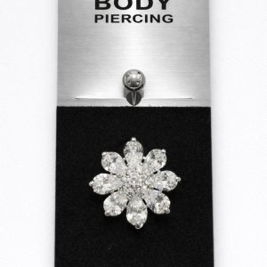 Piercing Αφαλού Crystal Flower Deluxe