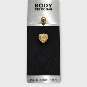 Piercing Αφαλού Gold Pavé Heart