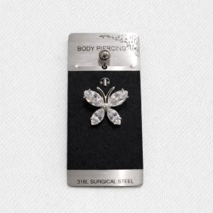 PIERCING ΑΦΑΛΟΥ Crystal Butterfly Shine