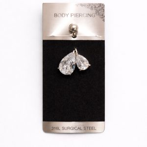 PIERCING ΑΦΑΛΟΥ Double Crystal Drop