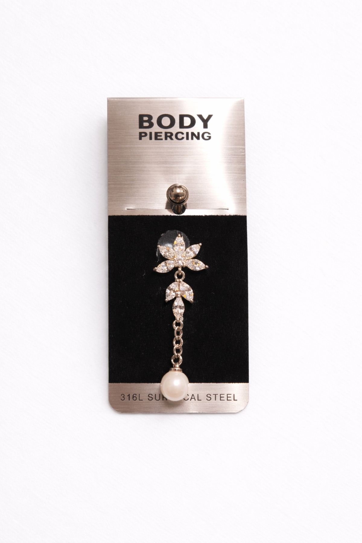 PIERCING ΑΦΑΛΟΥ Pearl Flower Drop