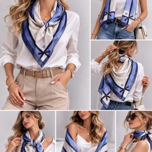 Φουλάρι Satin Blue