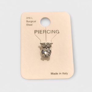 ΤΡΑΓΟΣ PIERCING Owl Crystal Charm