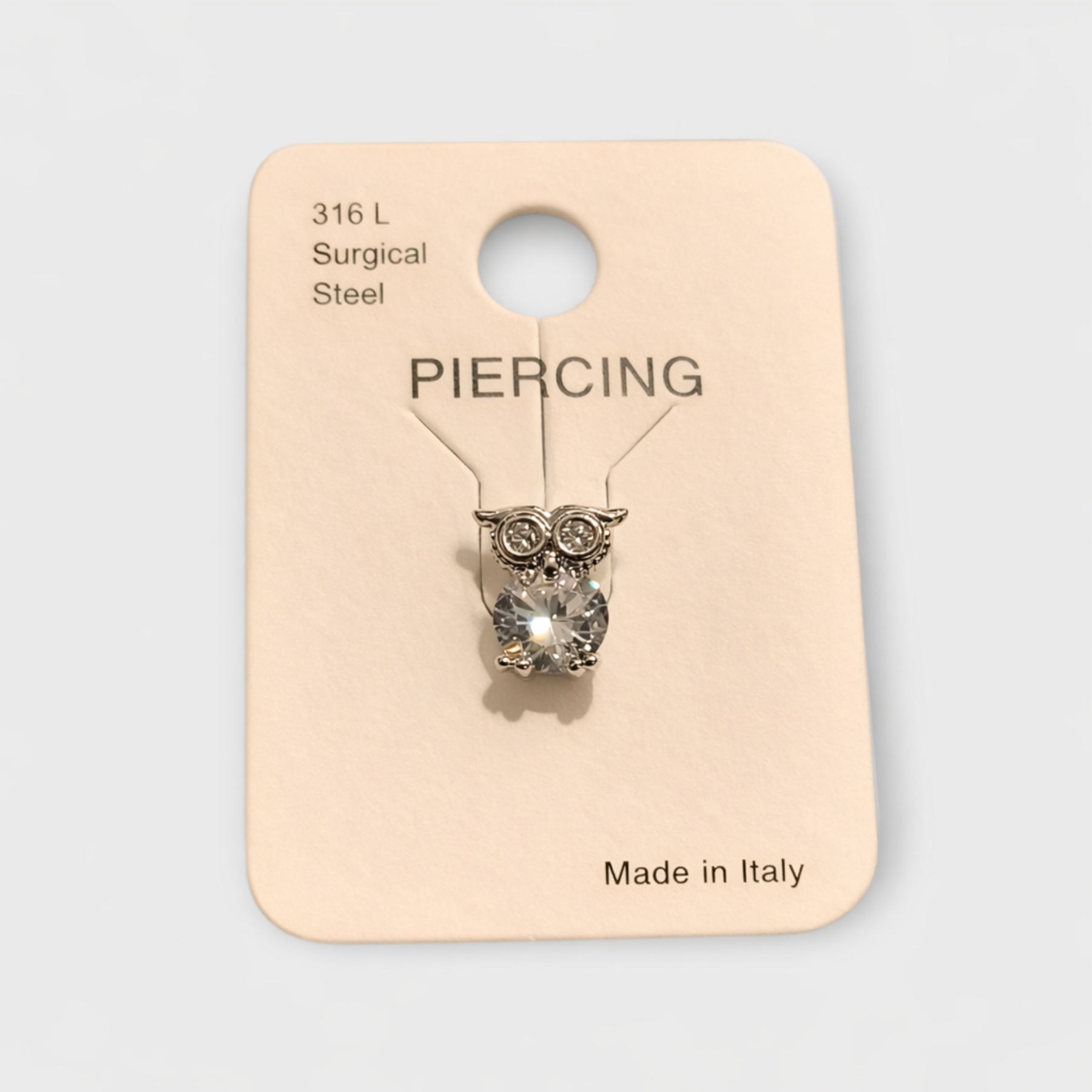 ΤΡΑΓΟΣ PIERCING Owl Crystal Charm